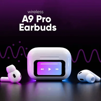 A9 Pro AirPods TWS ANC/ENC Wireless Earbuds with touch control  LED Display Waterproof Bluetooth 5.1 Original
