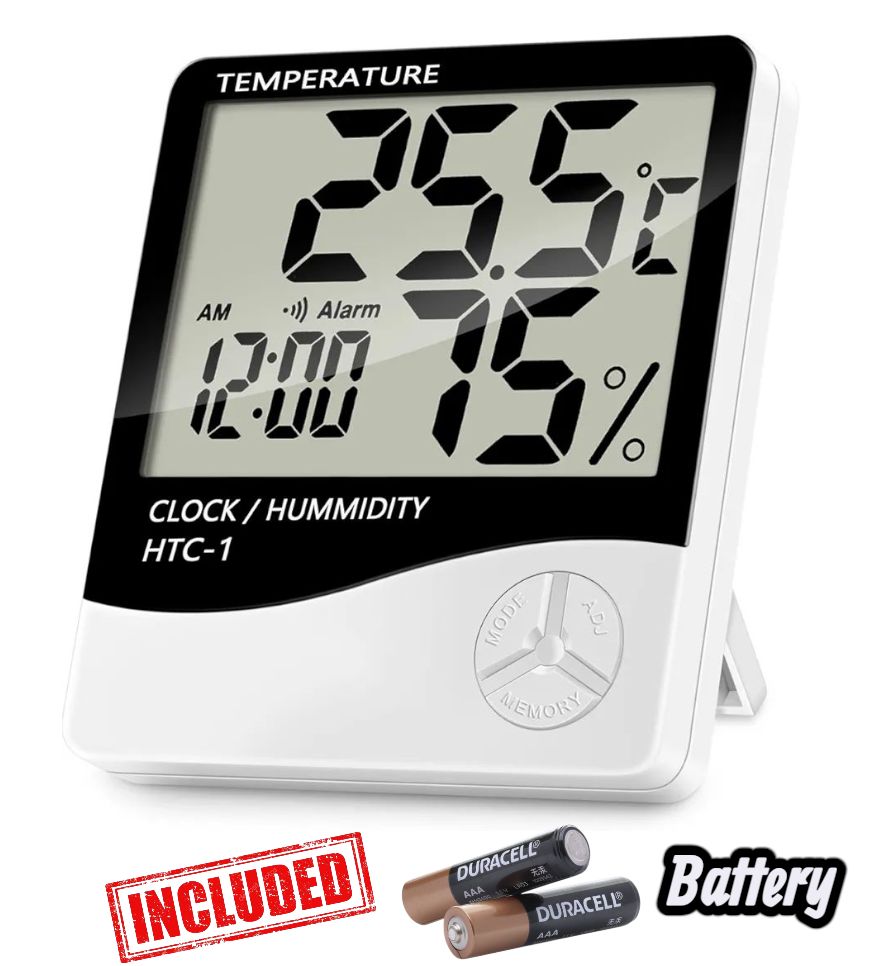 Indoor Digital Thermometer Hygrometer, Accurate Room Temperature Gauge ...
