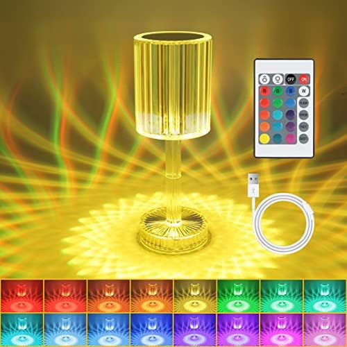 Modern Diamond Crystal Table Lamp with Touch Switch Warm. 