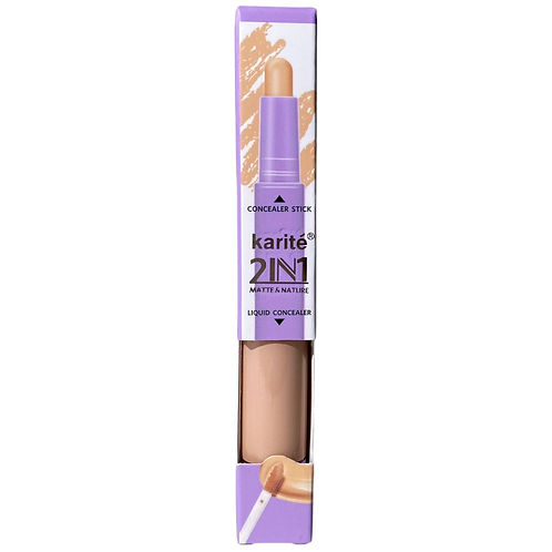 Karite 2 IN 1 Matte & Nature Liquid Concealer And Concealer Stick
