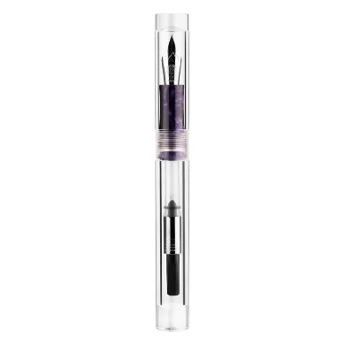 Moonman C1 EF Nib Transparent Large-capacity Eyedropper Fountain Pen with A Converter Gift Set. 