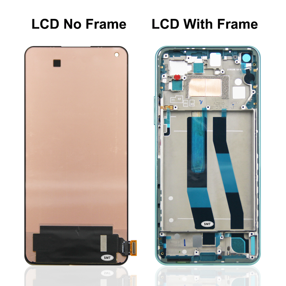 6.55'' For Xiaomi Mi 11 Lite 5G NE LCD 2109119DG, 2107119DC, 2109119 Display Touch Screen with frame Digitizer Assembly. 