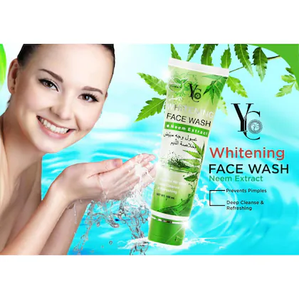 YC Whitening Face Wash Neem Extract 50ml & 100ml (1Pc). 