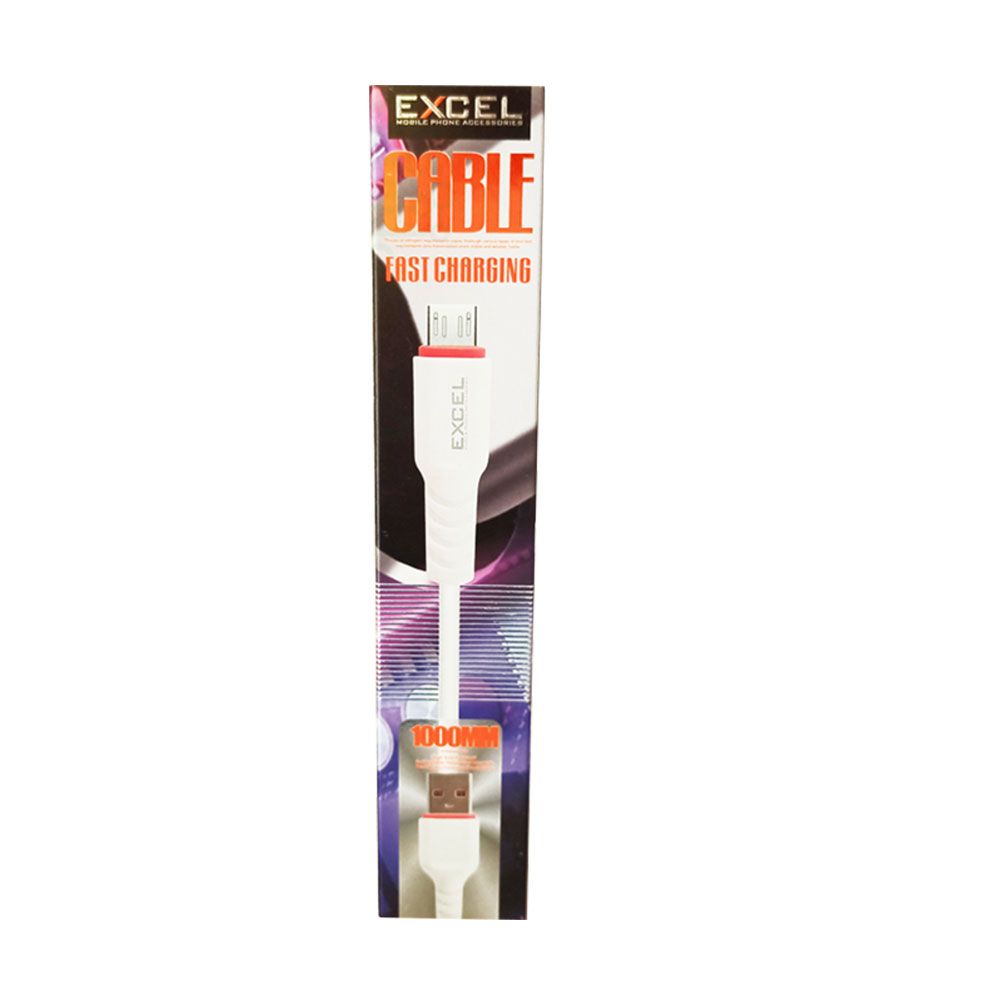 Excel Micro USB 2.1A Fast Charging Cable - Type B Data Cable. 