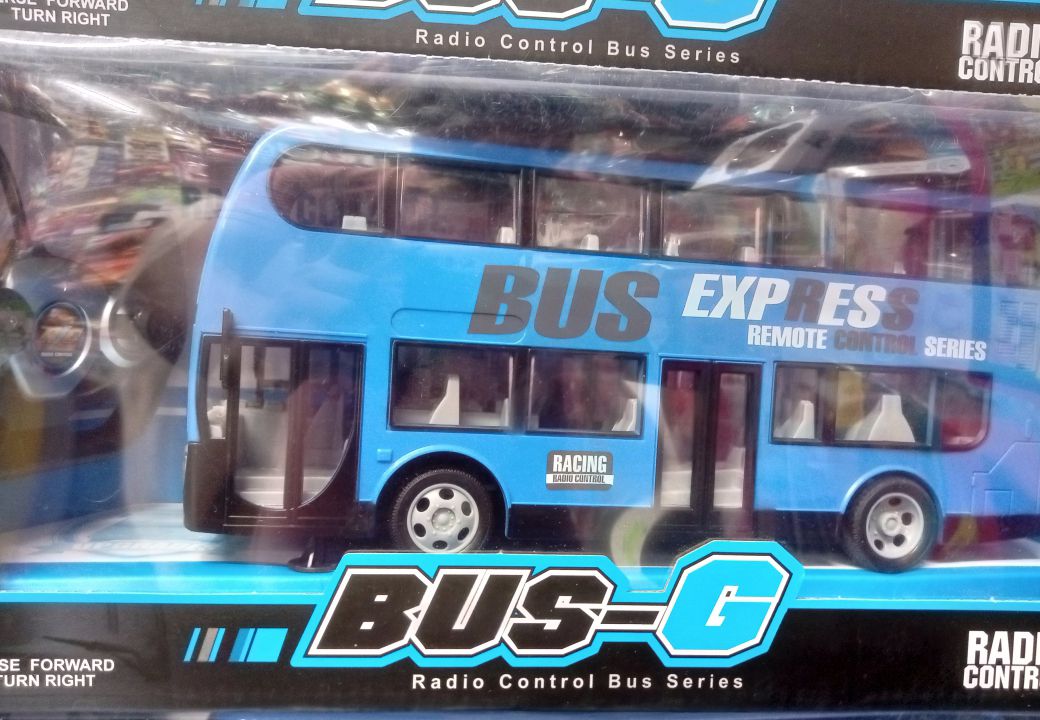 Remote control double decker bus. 