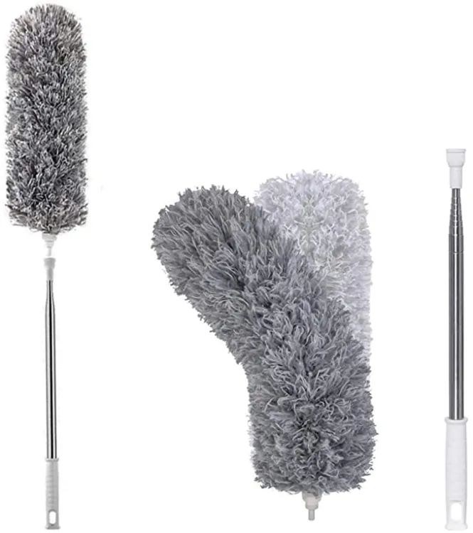 Further Microfibre Telescopic Duster with Adjustable Pole, Hand Duster for Cleaning the Spider's Web on Ceiling Fans High/Lights/Blinds / Carsm. 