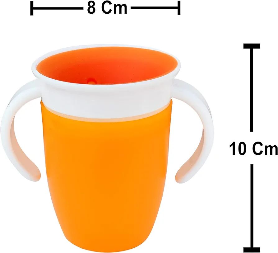 1.THE LITTLE LOOKERS Leak Proof/Spill Proof Transition 

2.Training Sipper/ 360 Degree Sippy Cups with Handles 

3. Easy to Grip Miracle Cups for Toddlers/Kids/Children 207 ml/ 7 oz. (3 colour. 