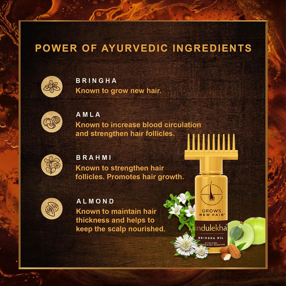 Indulekha Bringha Hair Oil 100 ML | Anti Hair Fall |  Hair Growth Oil |. 