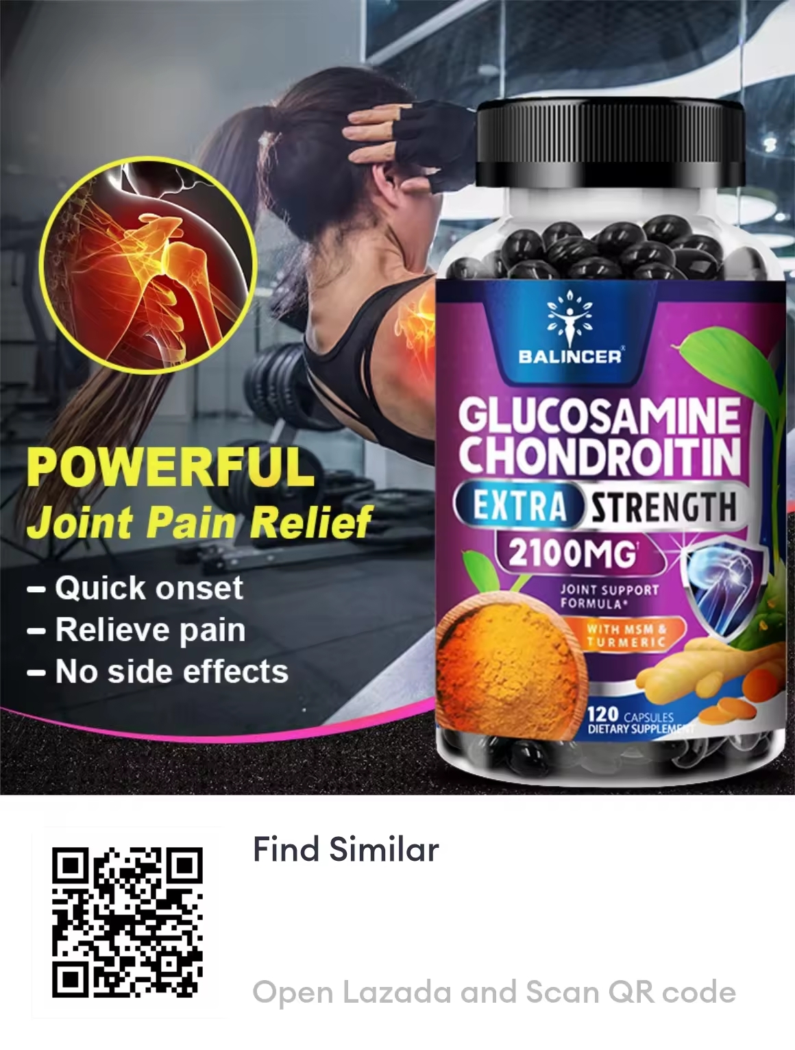 Glucosamine Chondroitin  - Joint Support Supplement for Joint Health and Joint Function Support