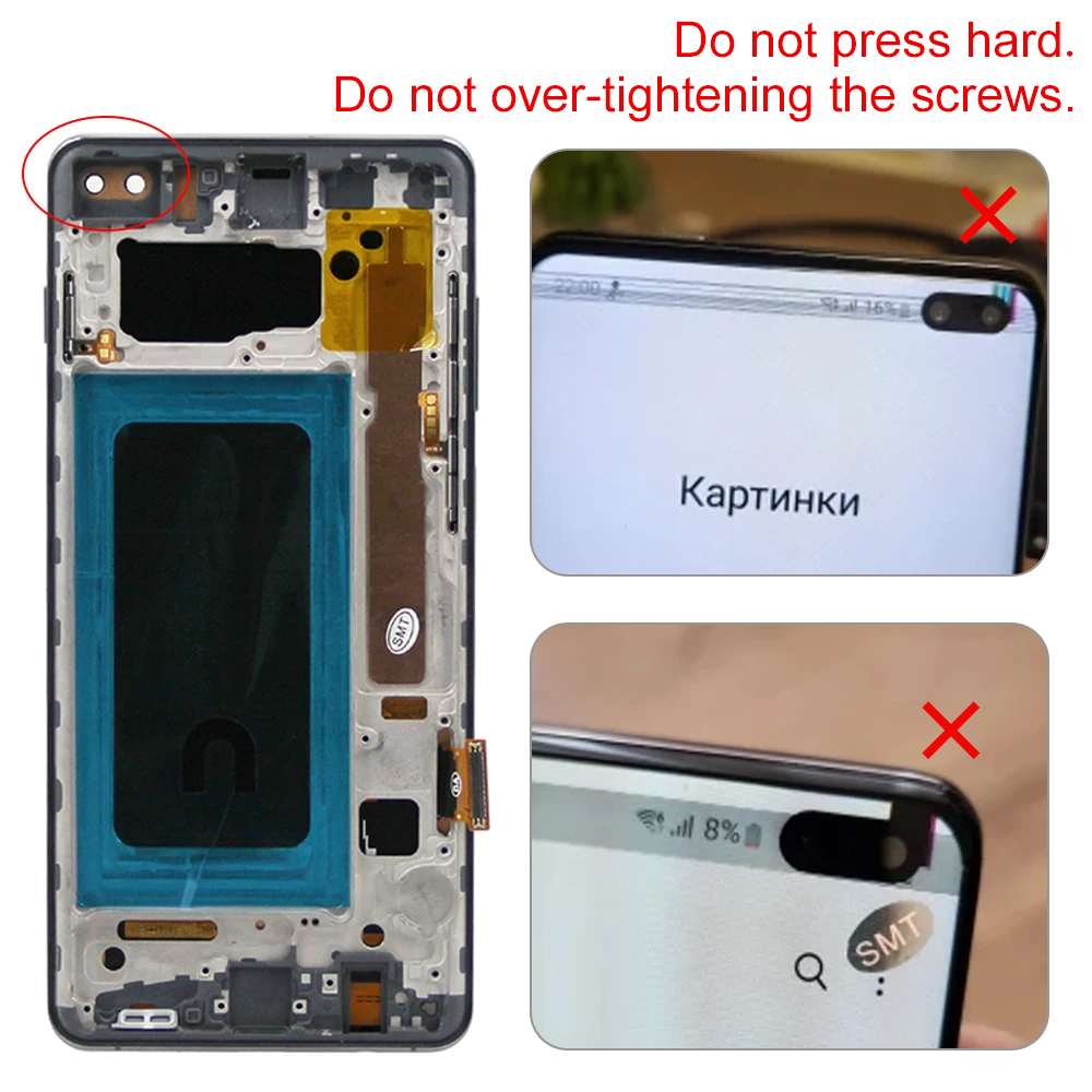 Screen for Samsung Galaxy S10 Plus S10+ G975 G975F Lcd Display Digital Touch Screen  with Frame for Samsung Galaxy S10 Assembly. 