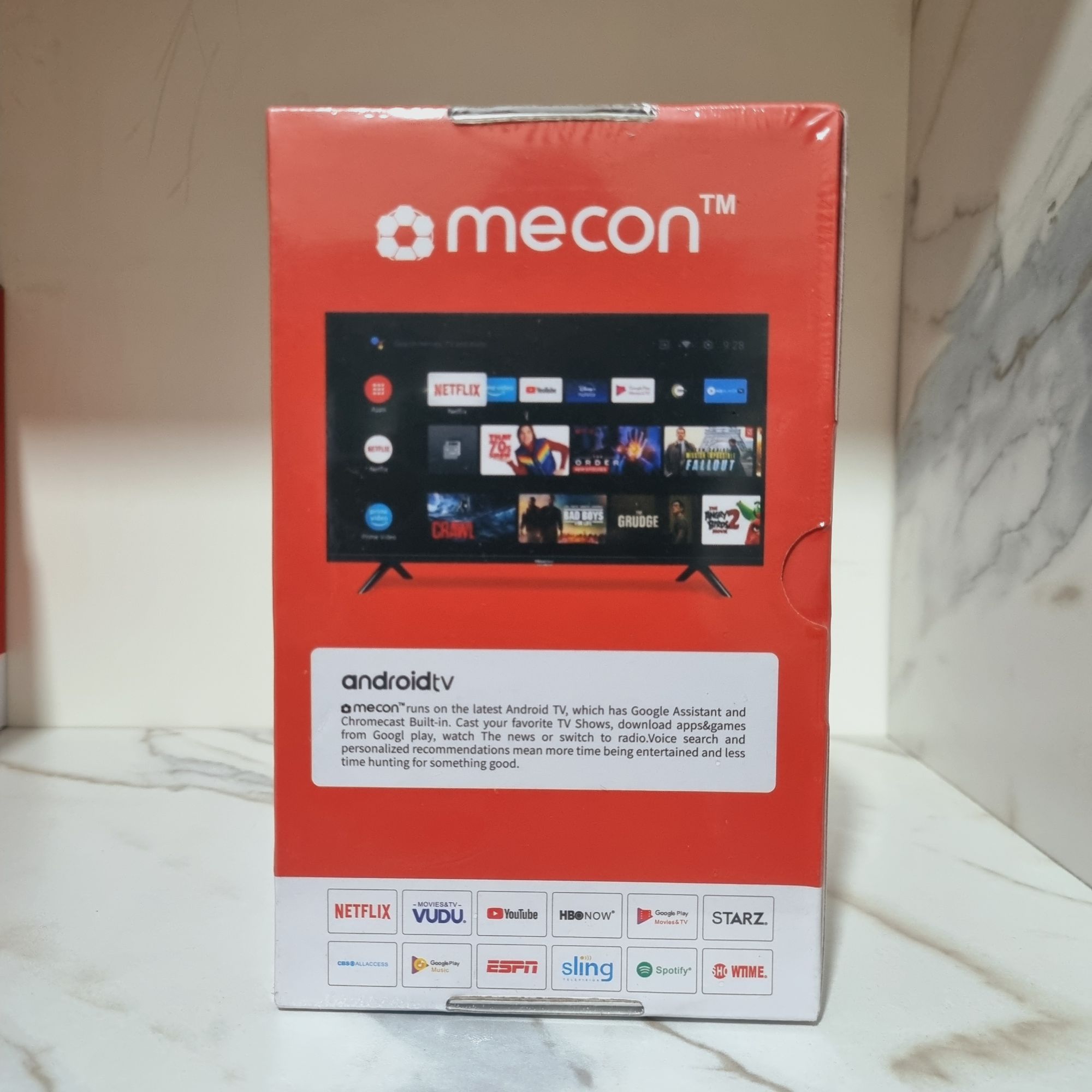 mecon Android Tv box (8-128)GB Ram Rom with Voice control remote. 6month warranty. 