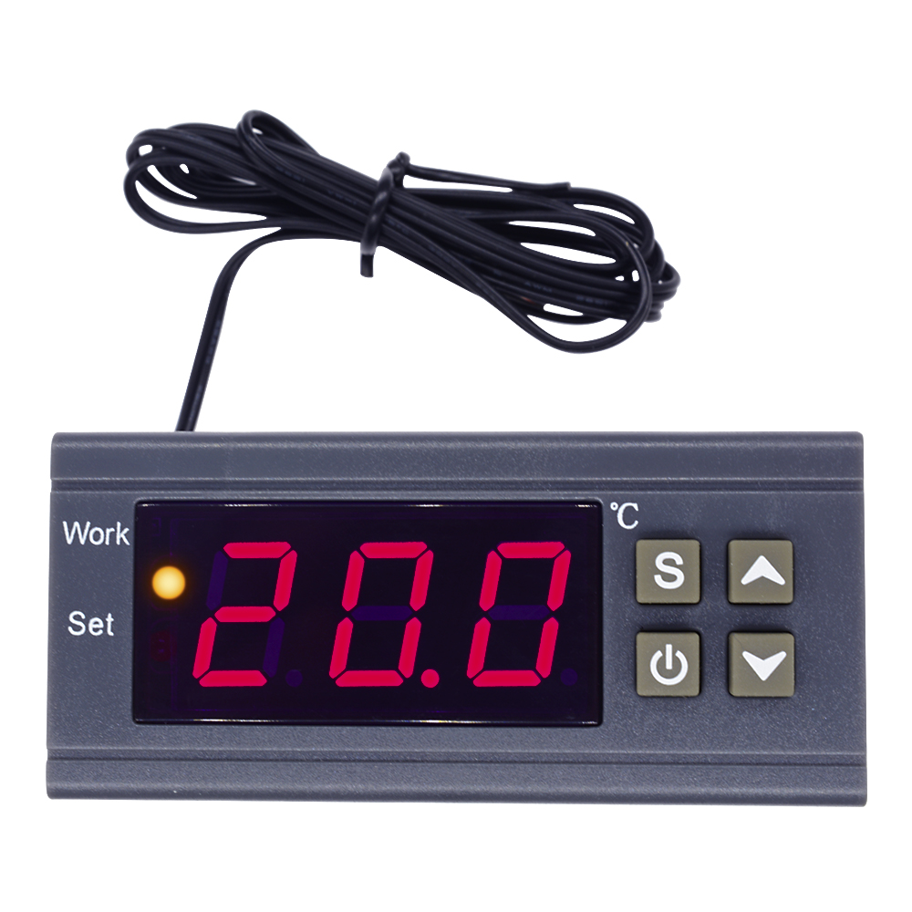 MH1210W Temperature Controller DC12V/24V AC90-250V/AC110-220V 10A Thermostat (with sensor) Heating and cooling control. 