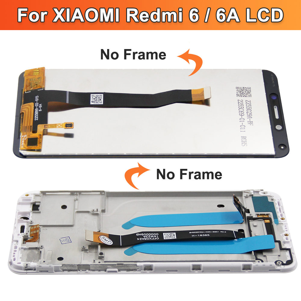 5.45'' For Xiaomi Redmi 6 LCD Display Touch Screen Digitizer Assembly Replacement Parts For Redmi 6A Screen With Frame. 