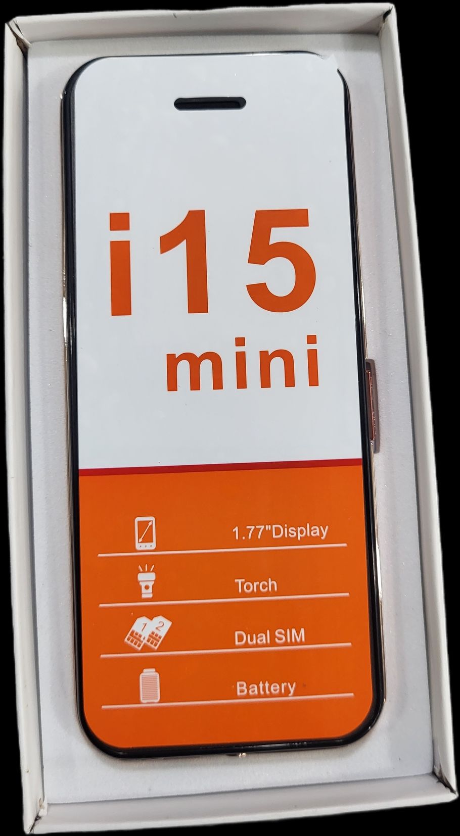 i 15 Mini Feature Phone Dual Sim 1.77" LCD Display Phone. 