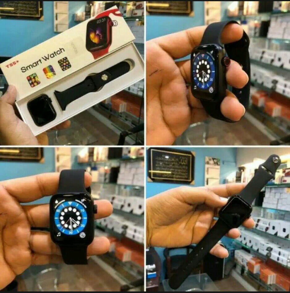 Rectangular T55 Plus Smartwatch T55 Plus Smart Watch Bluetooth Call. 