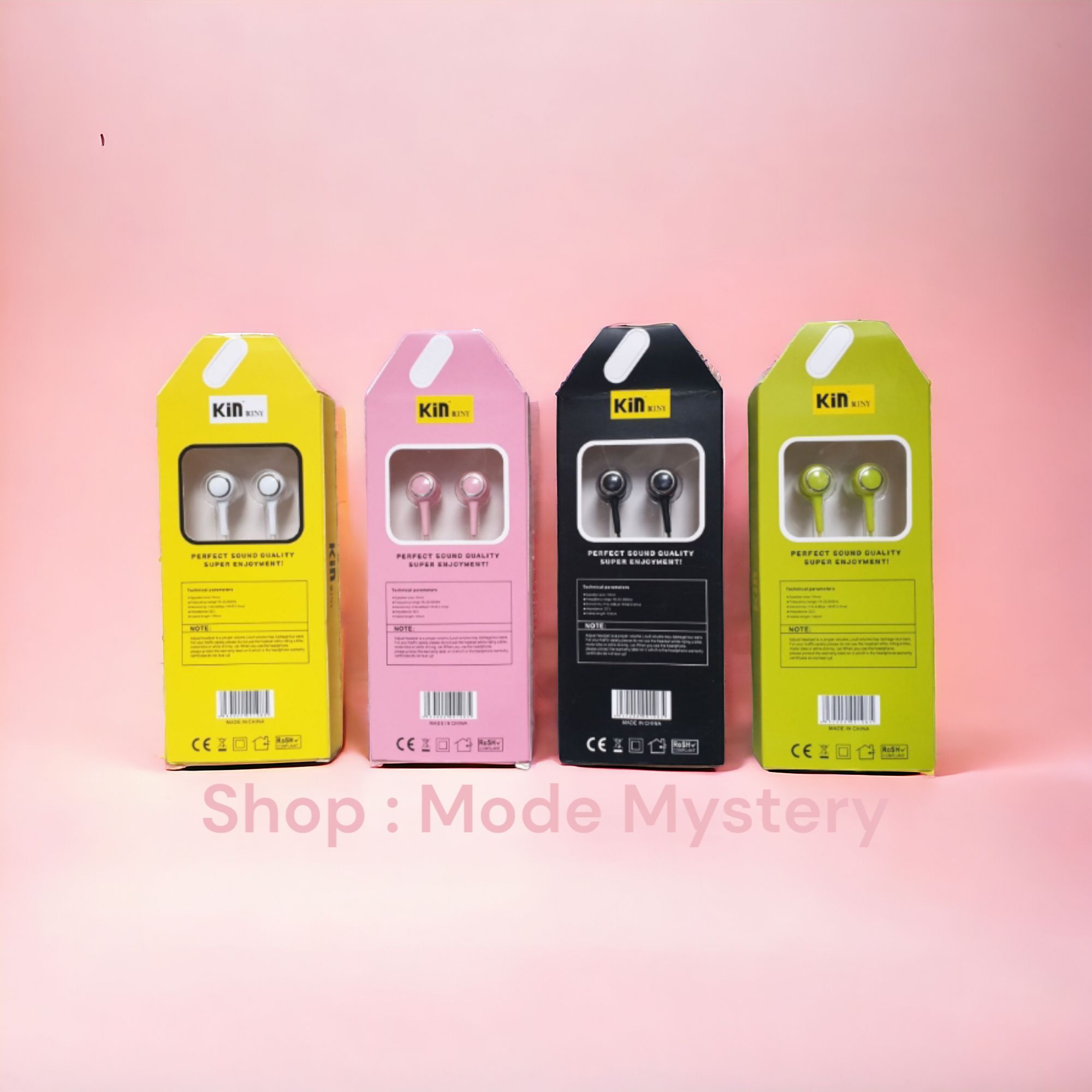 KIN -28 High Quality Wired Earphone Best Sound Quality Pink Color For any Android device. 