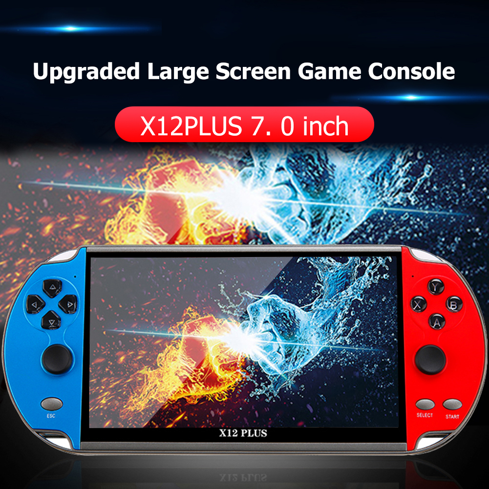 X12/X12 Plus Retro Handheld Game Console 5.1/7.1Inch HD Screen Portable Audio Video Player Built-in 10000+ Classic Games. 