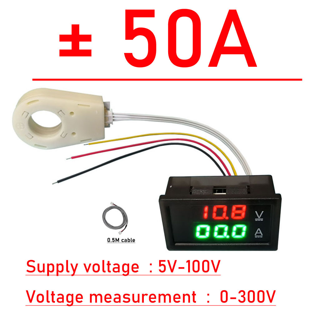 DC 300V 100A 200A 400A Hall Voltmeter Ammeter lithium Battery Monitor 12V 24V 36V 48V 60V 72V 84V Lifepo4 lead-acid Li-ion BMS. 