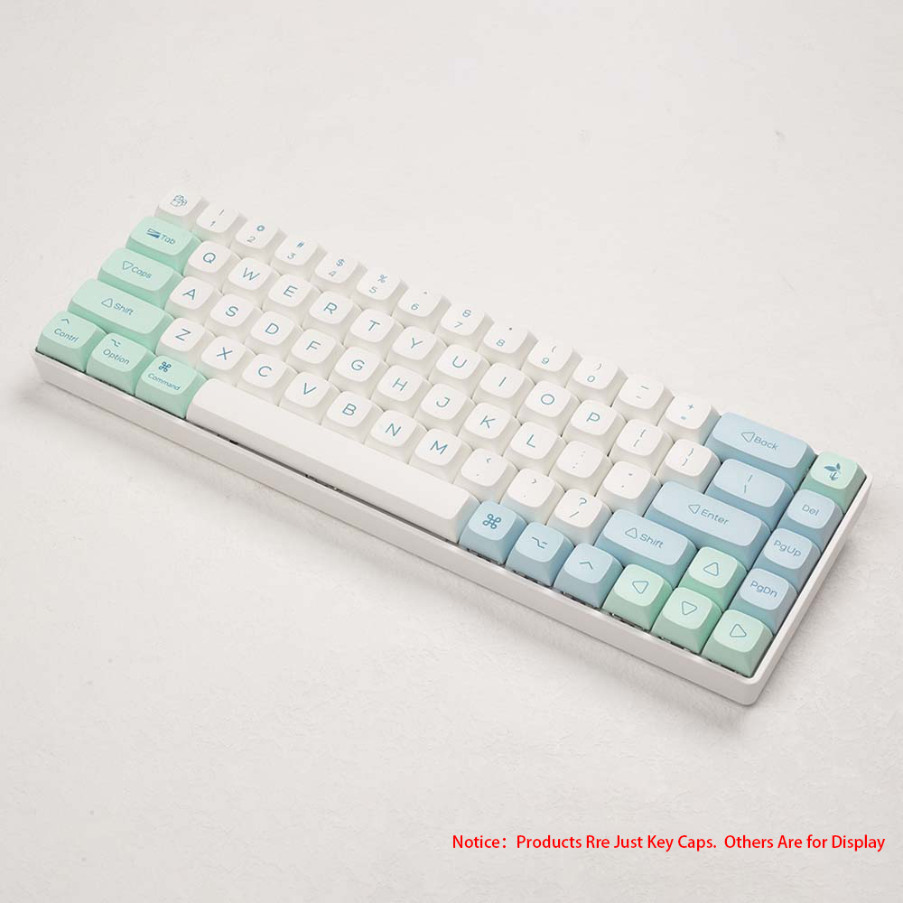 135 keys Ice Crystal Mint Keycaps Profile XDA PBT Dye-Sub Key Cap for Cherry MX Switch DIY Layout Ducky Mechanical Keyboard Cap. 