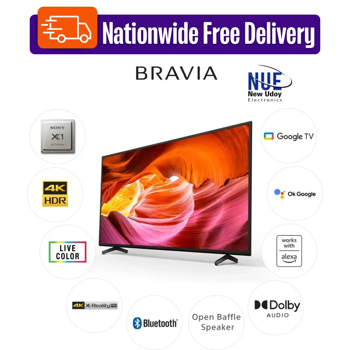 Sony Bravia 50 inch Google Android smart led tv 50X75K rangs Official warranty now with Free Delivery