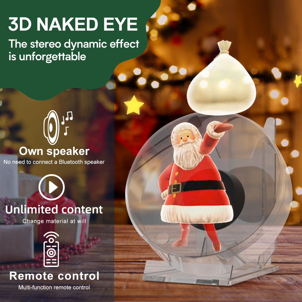 3D Hologram Projector Fan LED Sign Mini Desktop Holographic Player support Image Video Shop Bar Party Advertising Display Light. 