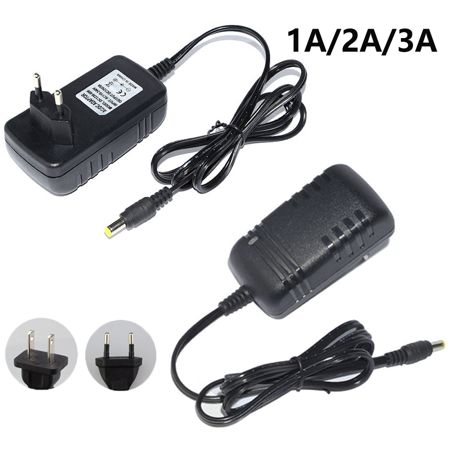 12V EU US Plug Power Adapter AC100-240V To DC12V Power Supply Source Charger DC 12 Volt 1A 2A 3A Power Transformer Converter