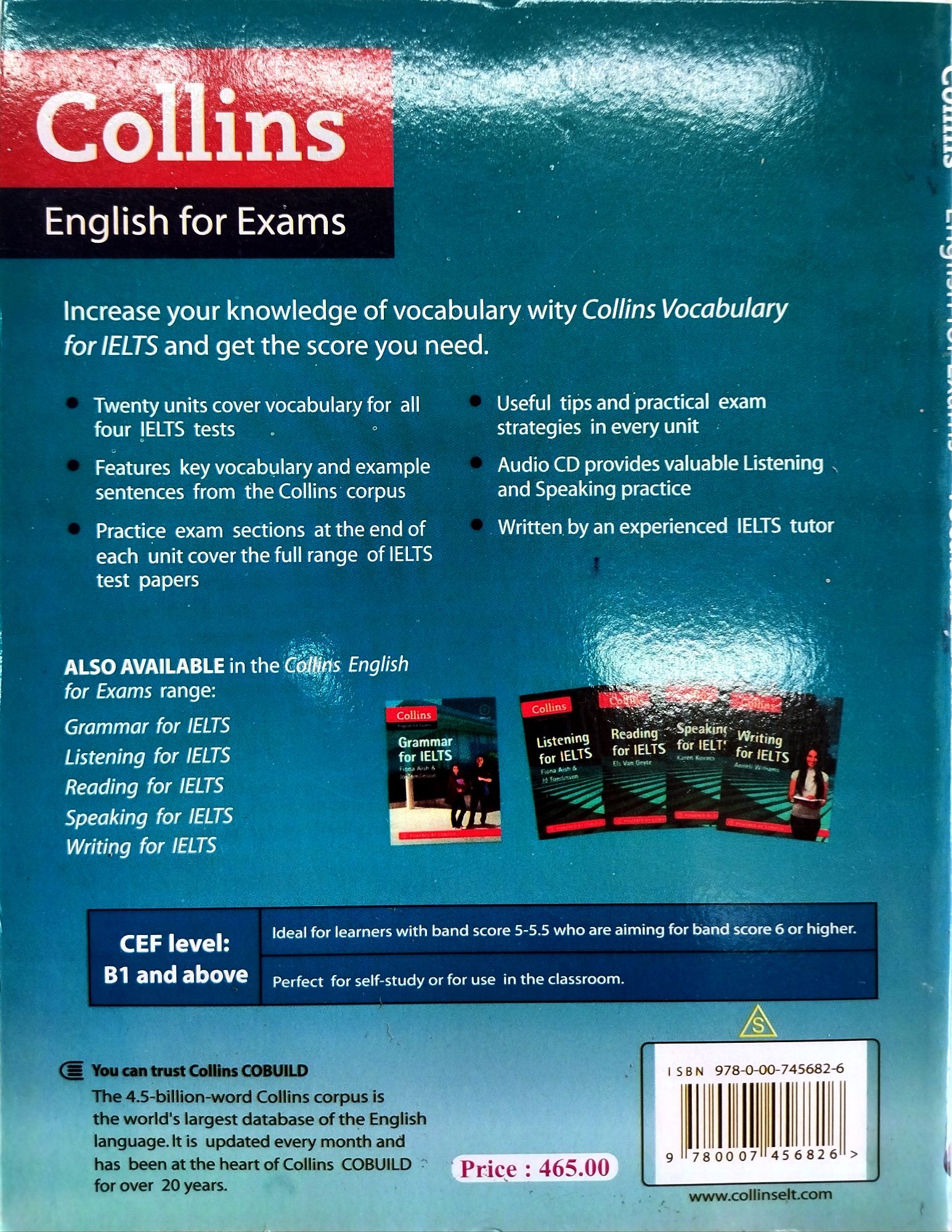 VOCABULARY FOR IELTS BY COLLINS. 