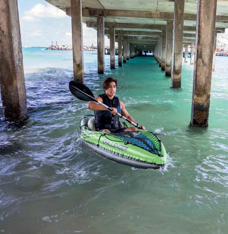 Intex 68305 Challenger One Person Inflatable Kayak Kit With Oar And Pump. 