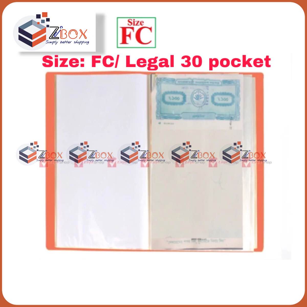 Display Book FC Legal size 100 /20/30/40 pocket Plastic File Folder Display Presentation Book, 100 Pocket, Random color- 1pcs. 