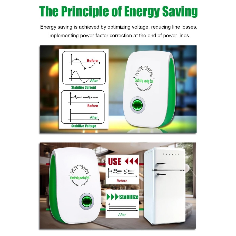 Smart Electricity Saving Box Power Saver Intelligent Energy Saver Power Factor Saving Device Cost Reducing for Household Office. 