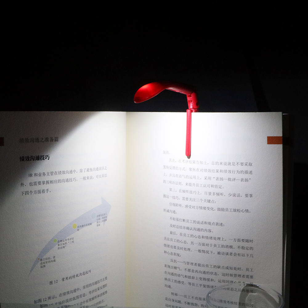Folding Clip-on Book LED Book Lights Reading Lamp For Reader Kindle With Battery Flexible. 