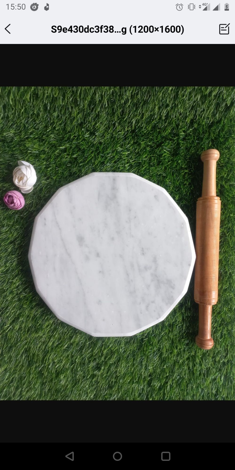White Round Stone/Pathor Roti/Ruti/Parata/Luchi Maker with Belon. ''১০০% প্রাকৃতিক পাথর হতে তৈরি রুটি মেকার ।''