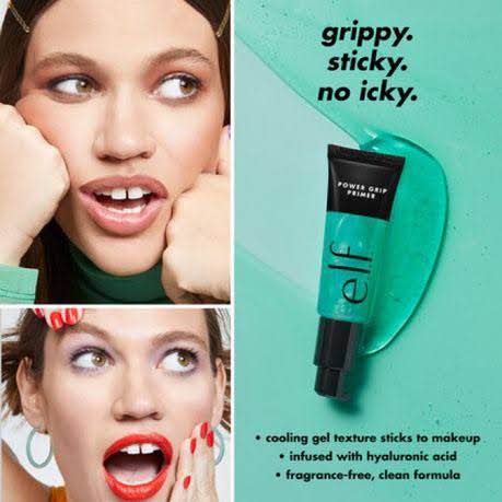 e.l.f. Power Grip Primer, Gel-Based & Hydrating Face Primer For Smoothing Skin & Gripping Makeup, Moisturizes & Primes, 0.811 Fl Oz (24 ml). 