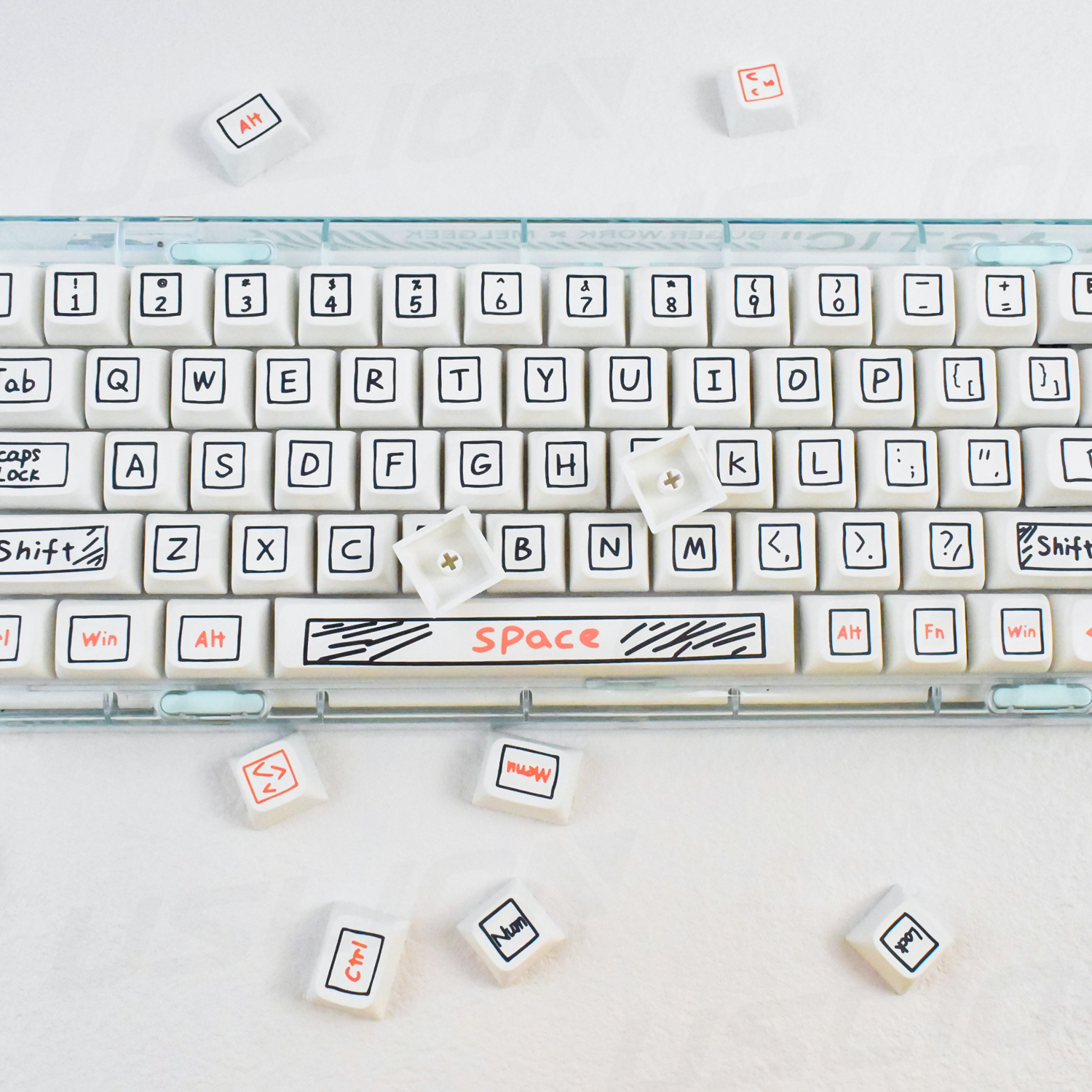 Graffiti Keycap XDA Profile PBT Keycaps 125 Keys For Mx Switch Mechanical Keyboard Custom Cute Anime Key Caps personalizadas Set. 