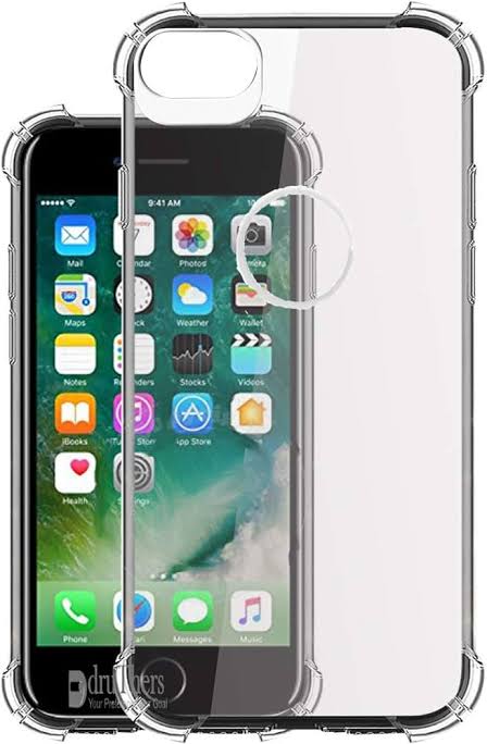 Apple I Phone 6/6S Flexible Clear Transparent Soft TPU Back Case Cover With Bumper