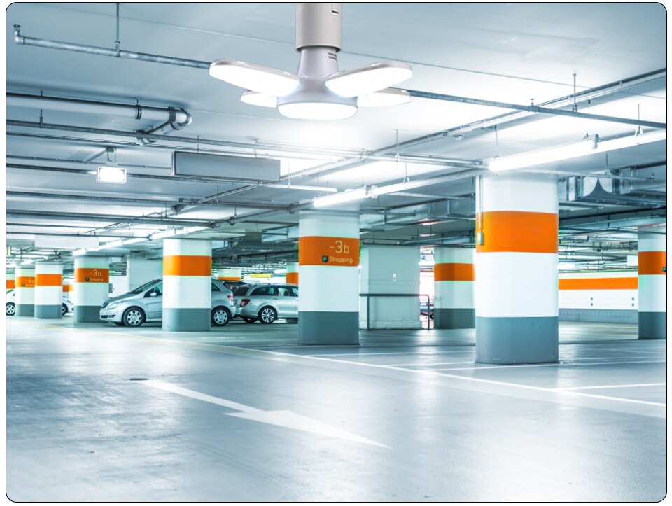28W 60W LED Deformable Garage Lights E27 LED Ceiling Lamp For Garage Workshop Workbench Barn Warehouse ( BX-28 / BX-60 ) | Malaysia