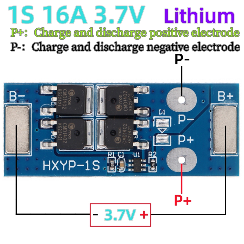 BMS 1S 12A 16A 24A 3.7V LiFePO4 Lithium Battery Protection Board 18650 4.2V Charging Voltage/Short Circuit/Overcharge Prevention. 
