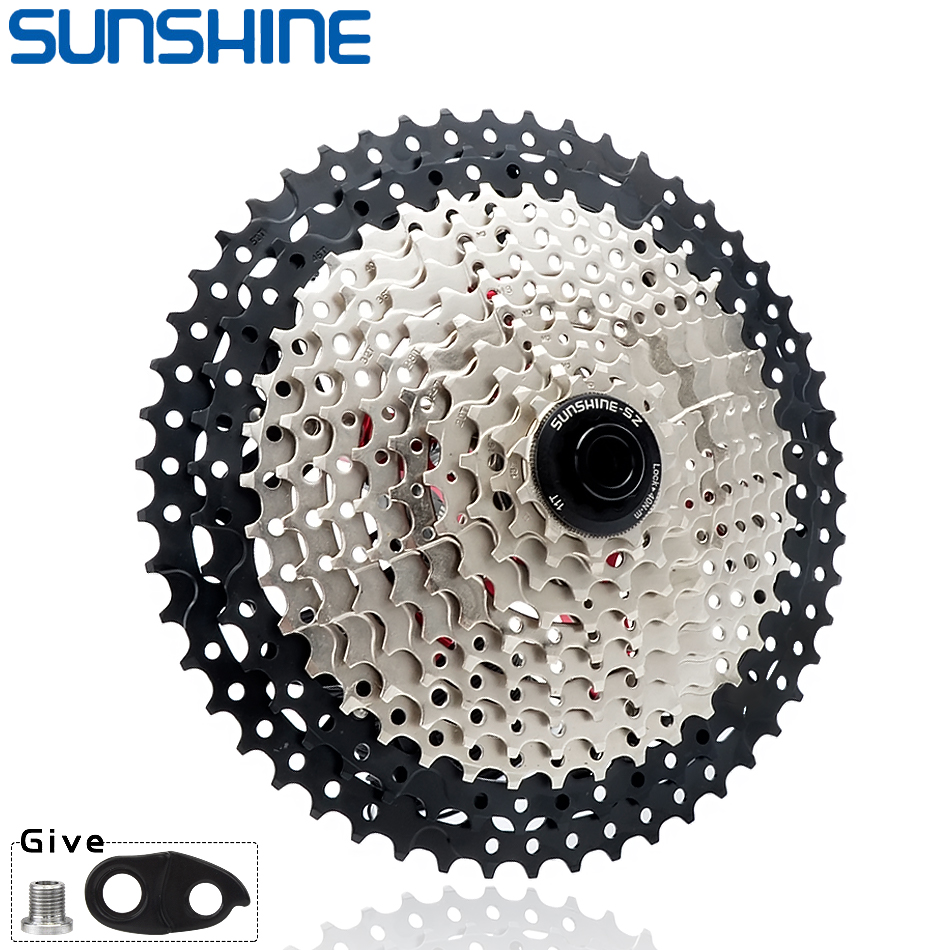 SUNSHINE Bicycle Cassette 8/9/10/11/12Speed Freewheel 32/36T/40T/42T/46T/50T/52T Sprocket HG Structure Flywheel For SHIMANO/SRAM. 