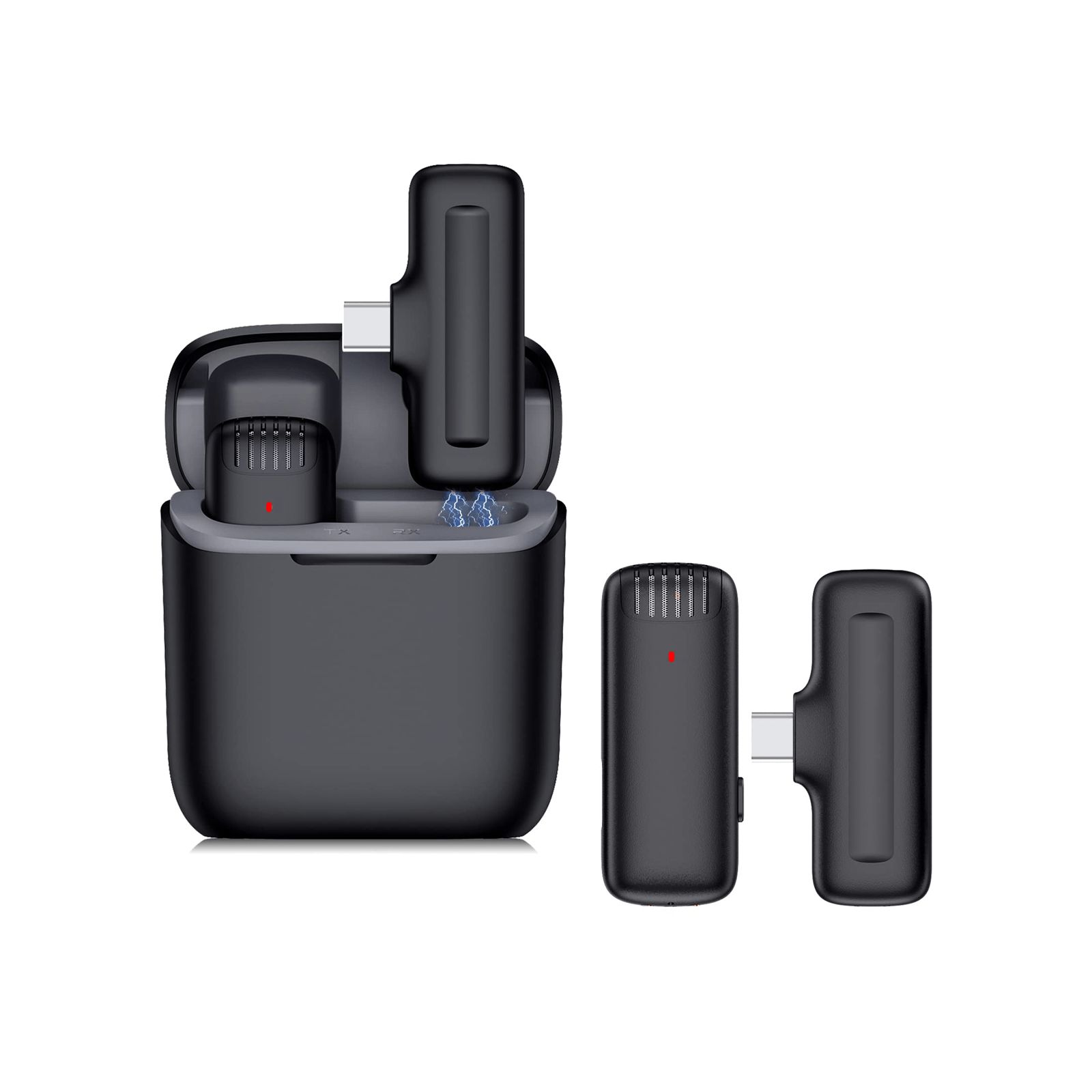 DK11 Wireless Microphone with Charging Case – Type-C (1:1)