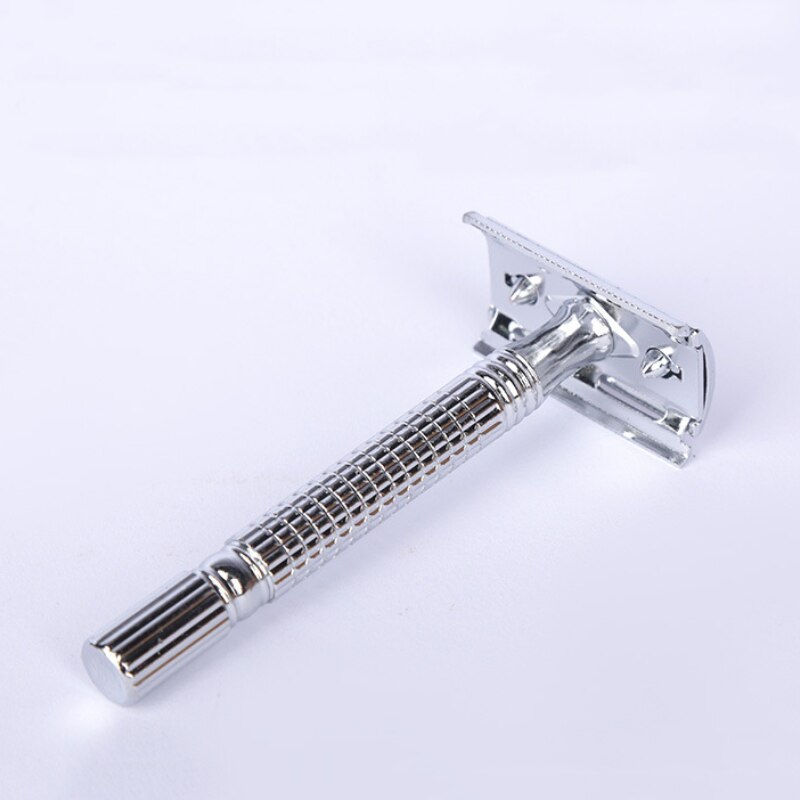 Manual Shaver For Men Hand Razor Holder Metal Shaver Box with Blade Double Layer Blade No Skin Damage Enclosed Cutter Head. 