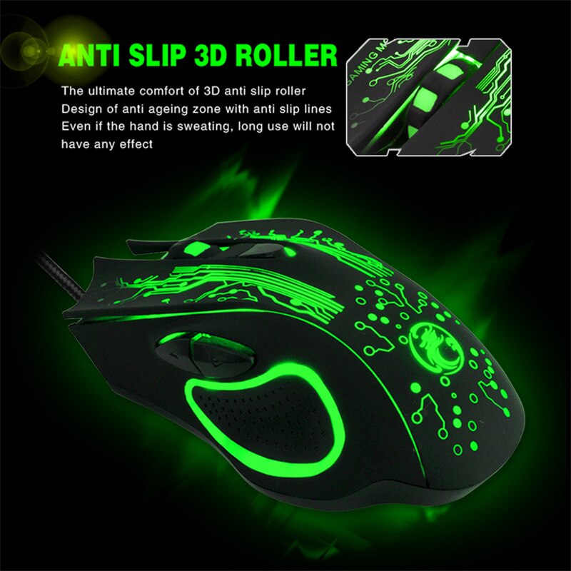 Game Mice X9 for Laptop Computer Mouse USB Gamer Mice 5000 DPI PC Mause IMice 6 Button Ergonomic Magic Gaming Mouse Wired. 