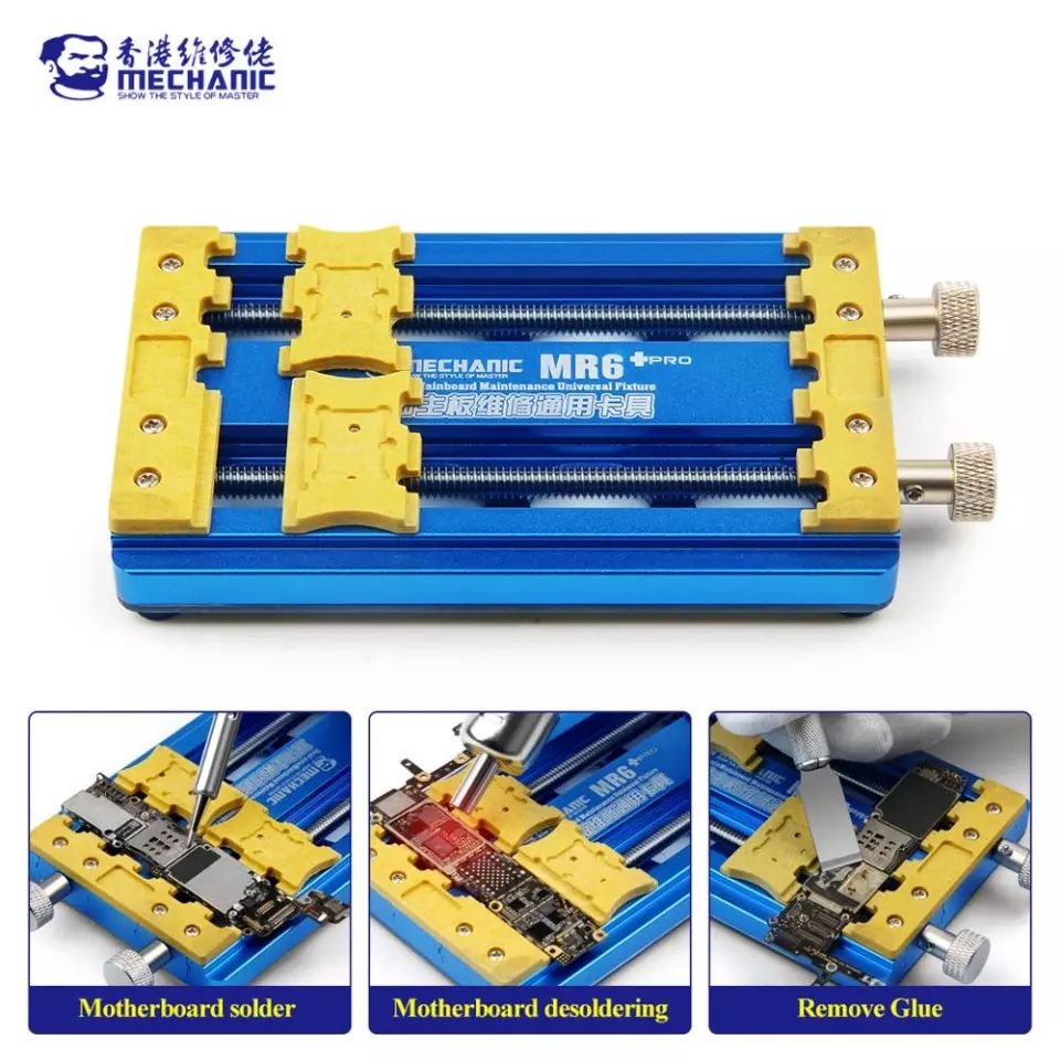 MECHANIC MR6 PRO Universal PCB Holder Precision Double-Bearings Fixture for Motherboard Integrated IC Chip Remove Glue Clamp. 