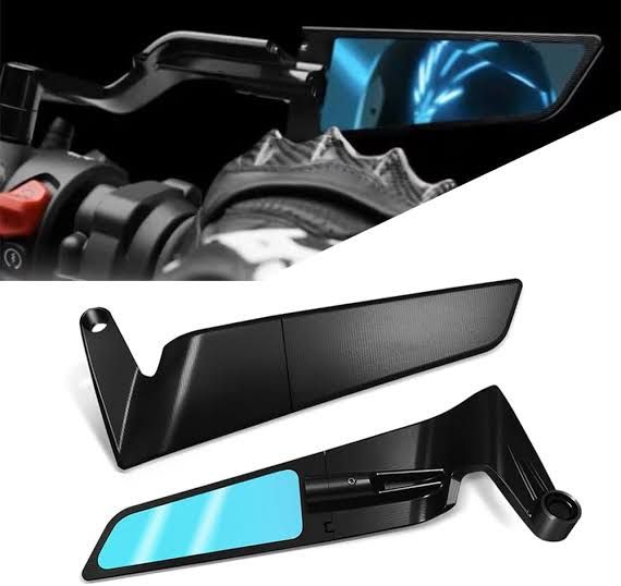 shenao rear mirror Looking Glass Motorcycle Rearview Mirrors Wind Wing Adjustable Rotating Side Mirror Winglet Compatible. 