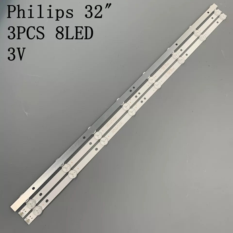 3pcs x 32 inch LED TV Backlight Strips 4708-K320WD-A2213K01 for 32'' TCL LG Philips China LE32D59 & for 32PFL3045 8-LEDs 618mm. 