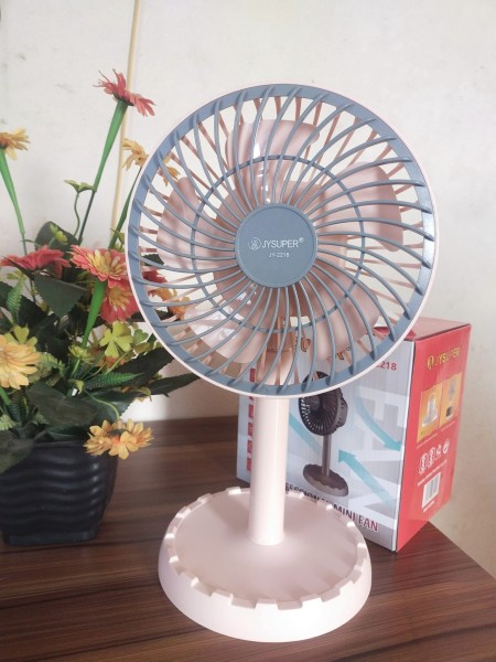 Rechargeable Multicolor Portable Mini Table Fan - JY-2218. 