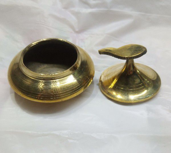 Latest Design  Sindoor Dani Box in Brass - 1 ps. 