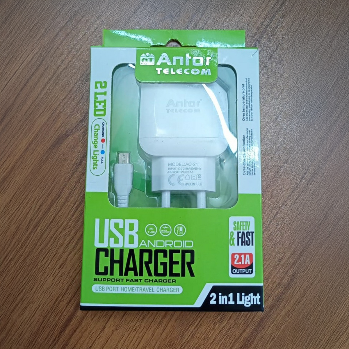 Antor 2 -1A Android Usb Charger (Fast Charging) - Charge Android Devices Quickly With Antor 2 -1A Usb Charger