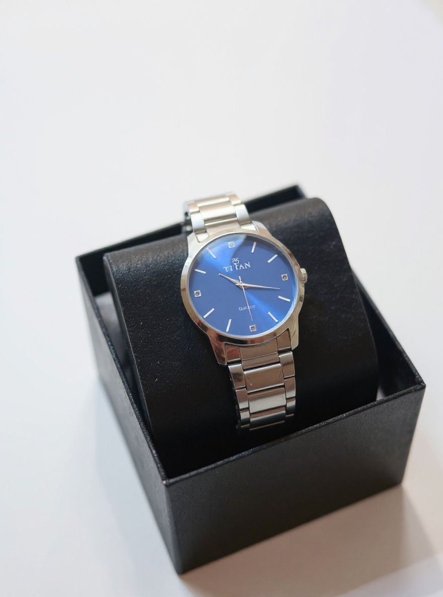 Titan 1639SM01 White Stainless Steel Strap Watch for Men | Daraz.com.bd