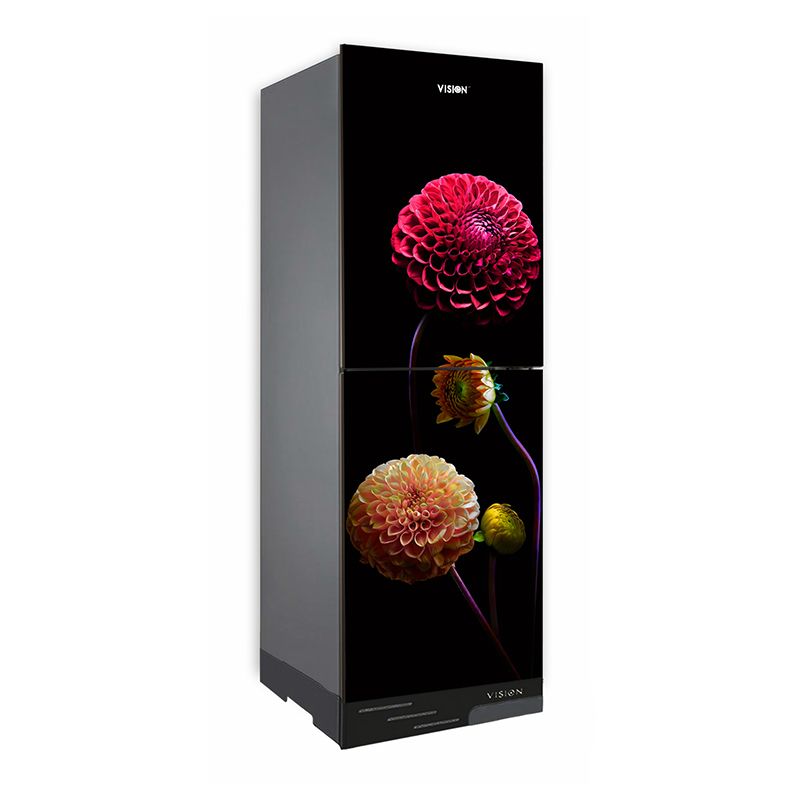 VISION Glass Door Refrigerator RE-252L Dahlia Flower Bottom