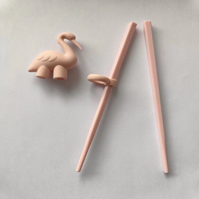 Animal Training Chopsticks for Kids and Beginners Reusable Children Eat Helper with Adjustable Finger Holders. 